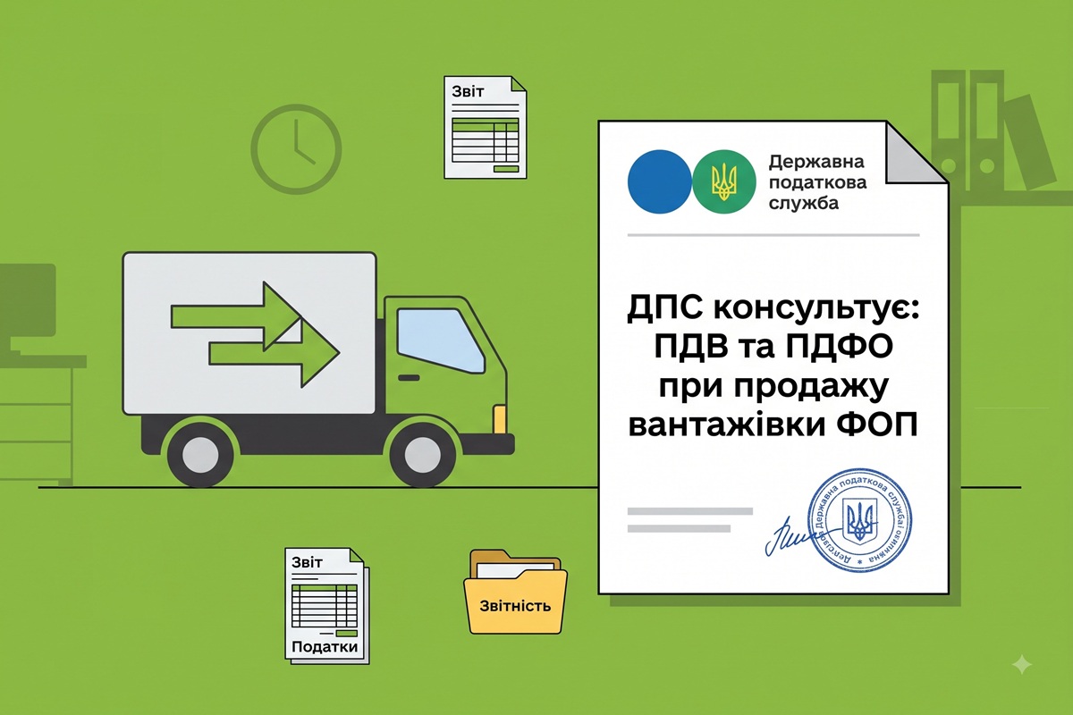 ФОП продає вантажний автомобіль: ДПС розповіла, чому йому потрібно сплачувати ПДВ, ПДФО та ВЗ