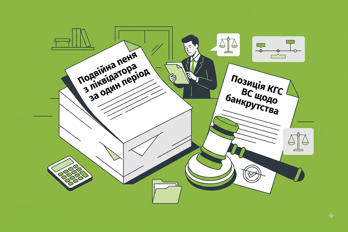 Подвійна пеня з ліквідатора за один період: позиція КГС ВС щодо банкрутства