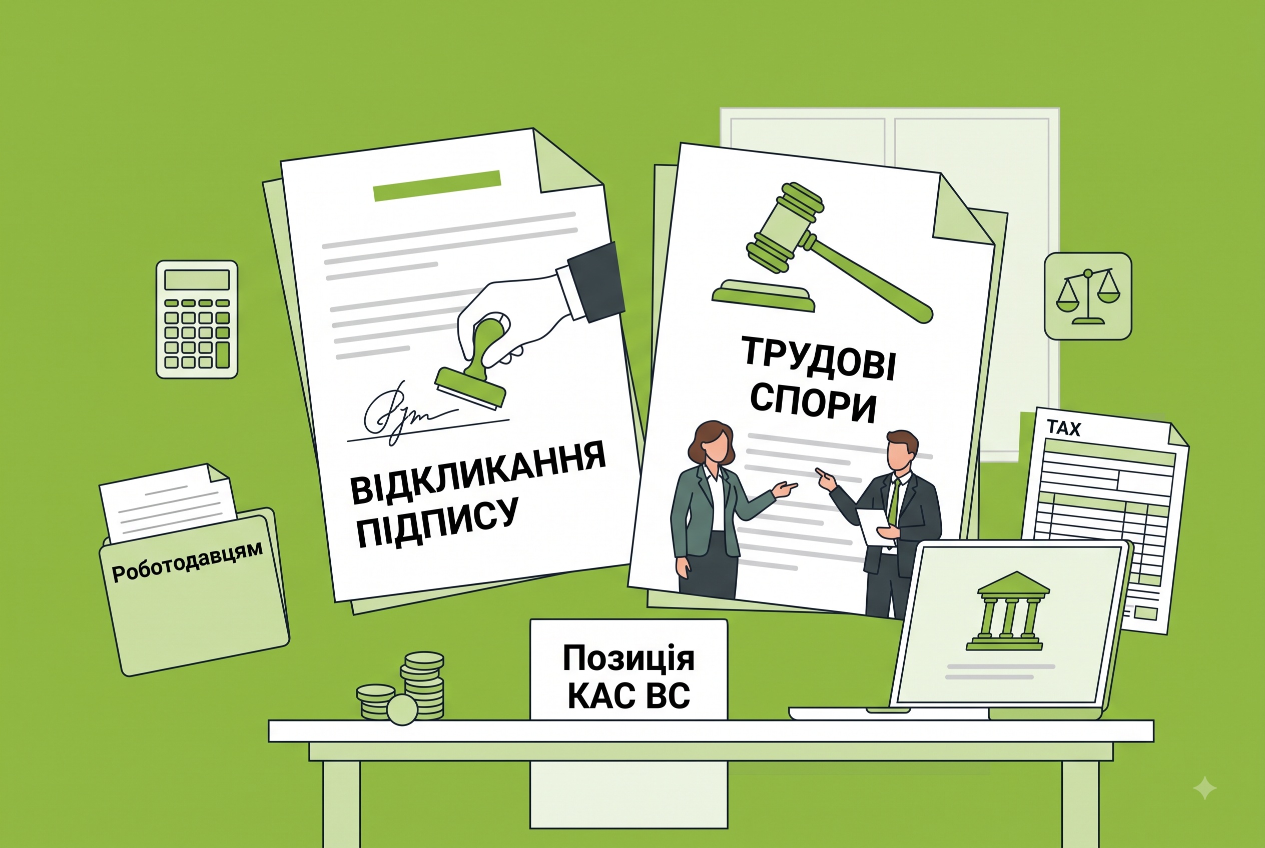 Відкликання підписів у трудових спорах: позиція КАС ВС для роботодавців