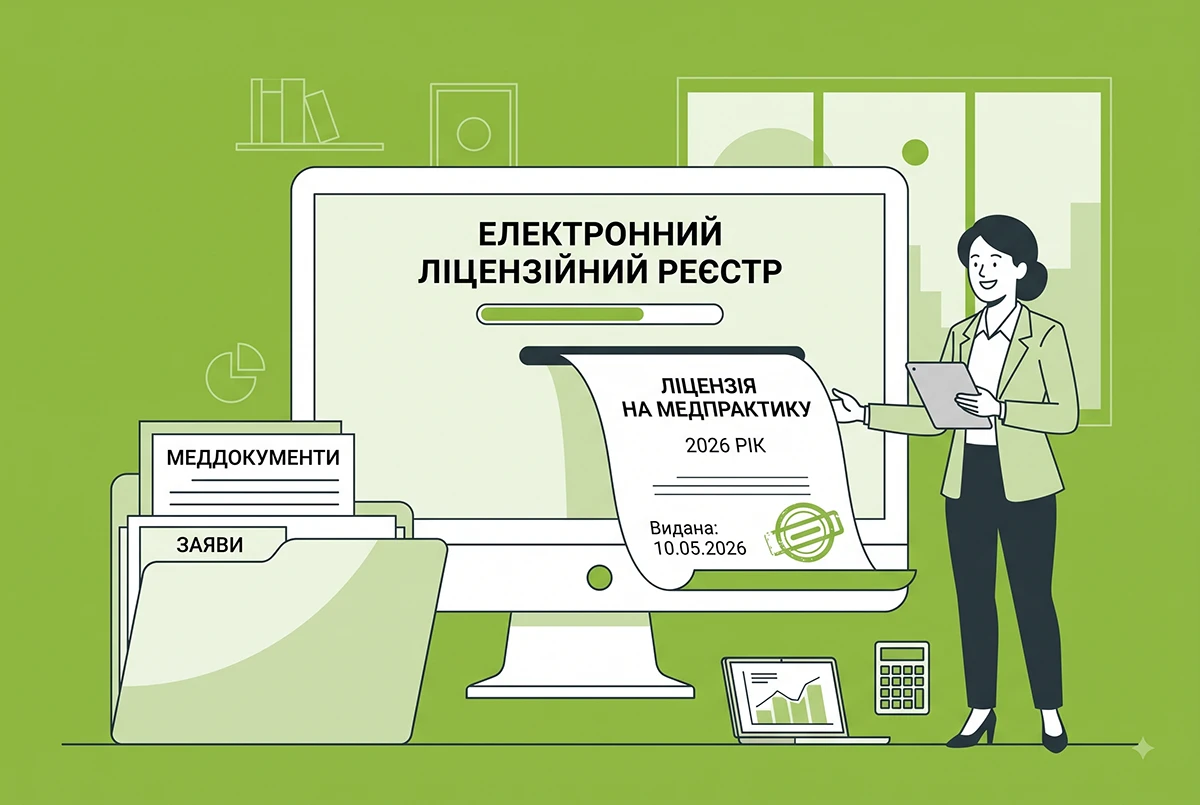 Ліцензія на медпрактику онлайн-2026: запрацював новий е-реєстр МОЗ