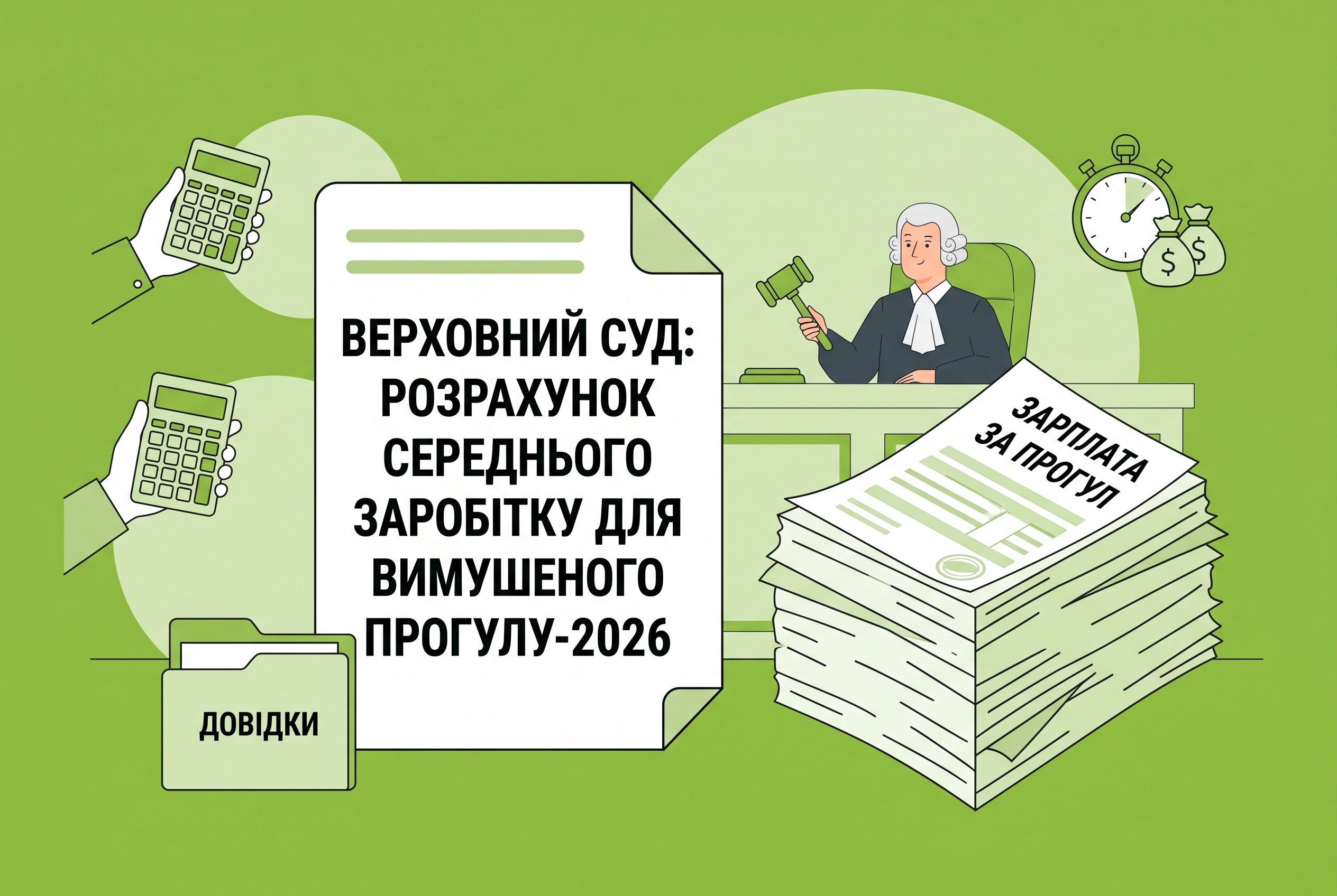 Розрахунок середнього заробітку для вимушеного прогулу-2026: деталі від Верховного суду