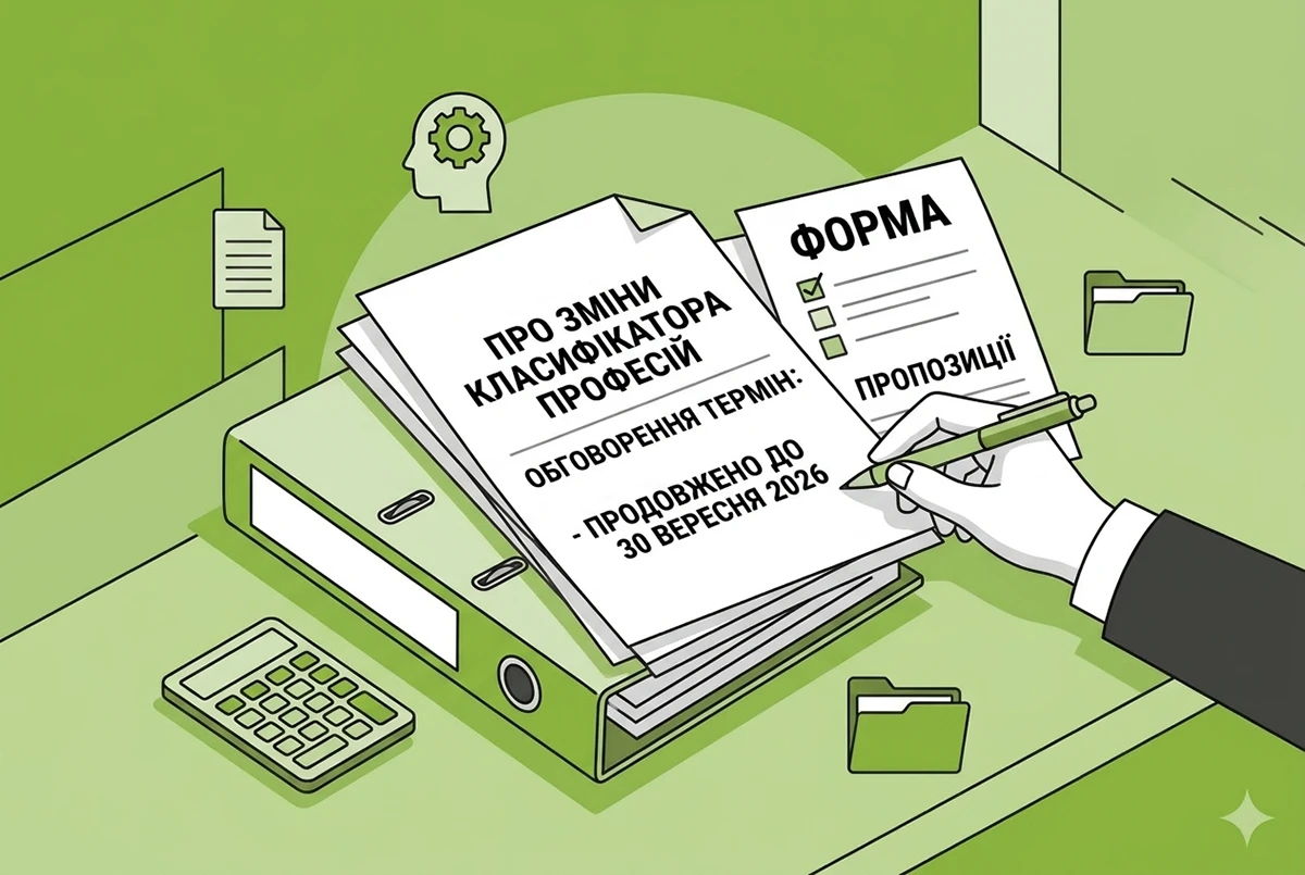 Зміни до Класифікатора професій: обговорення проєкту продовжили до 30 вересня 2026 р.