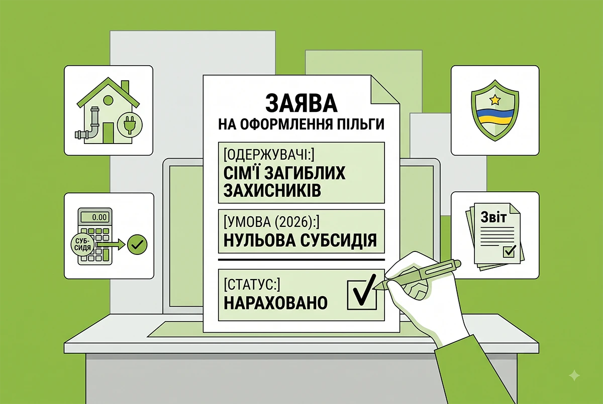 Оформлення пільги на комуналку при нульовій субсидії у 2026 році: можливості для сімей загиблих Захисників