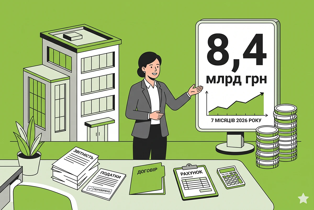 Податок на нерухомість: за сім місяців 2026 року бюджети отримали 8,4 млрд грн