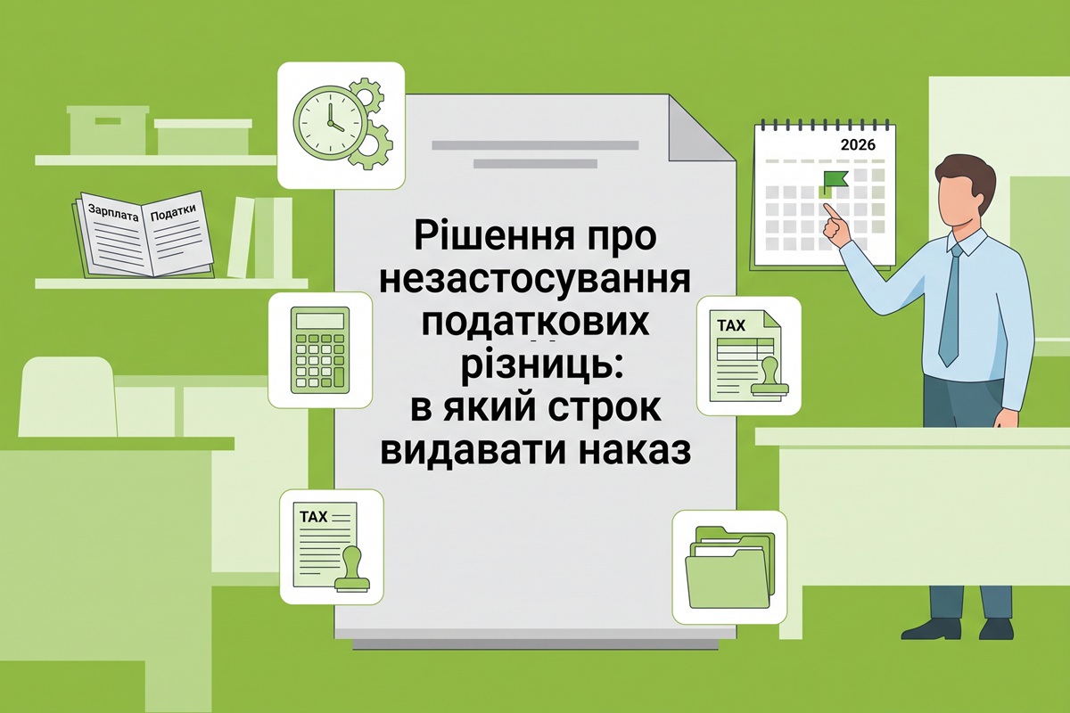 Рішення про незастосування податкових різниць: в який строк видавати наказ