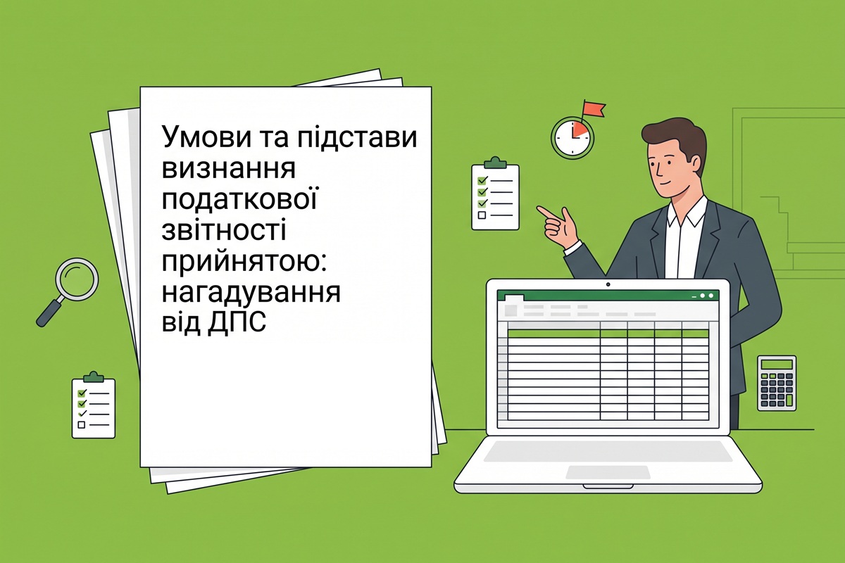 Умови та підстави визнання податкової звітності прийнятою: нагадування від ДПС