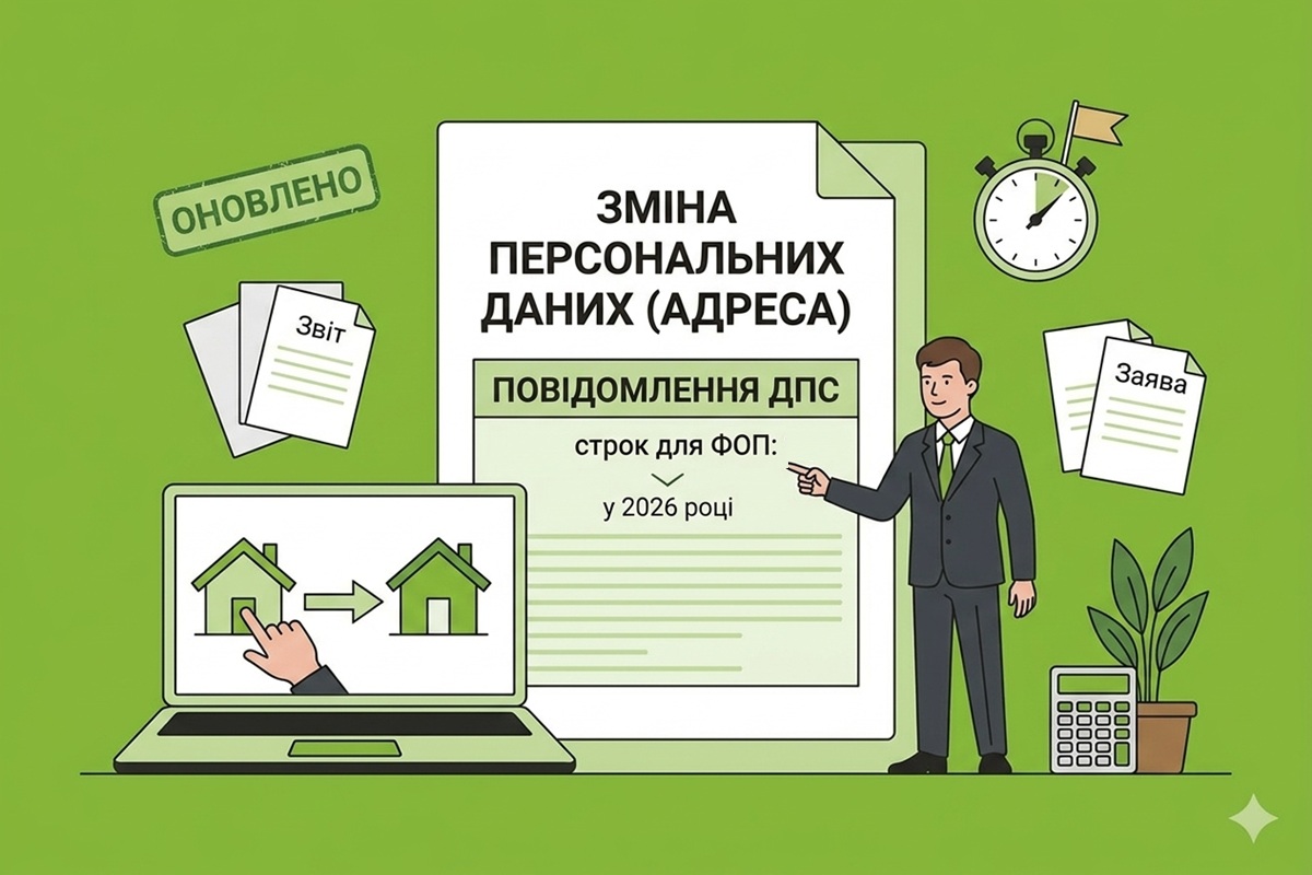 Змінили адресу або інші персональні дані у 2026 році: в який строк слід повідомити ДПС