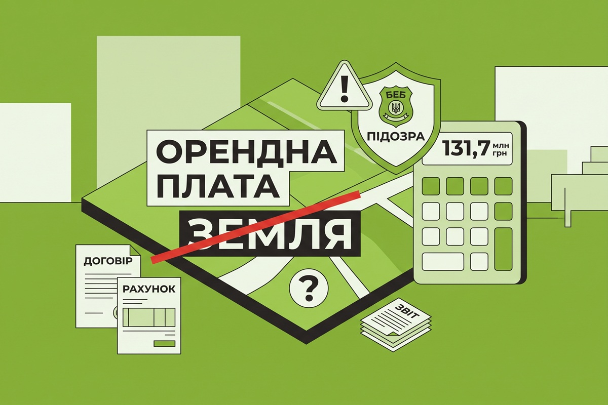 Ухилення від сплати орендної плати за землю на 131,7 млн грн: БЕБ повідомило про підозру