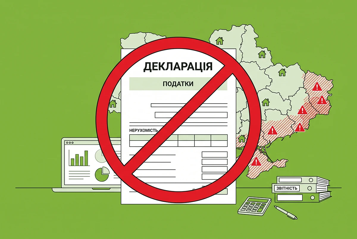 Об’єкти нерухомості розташовані на територіях активних бойових дій: чи подавати декларацію з нерухомості?