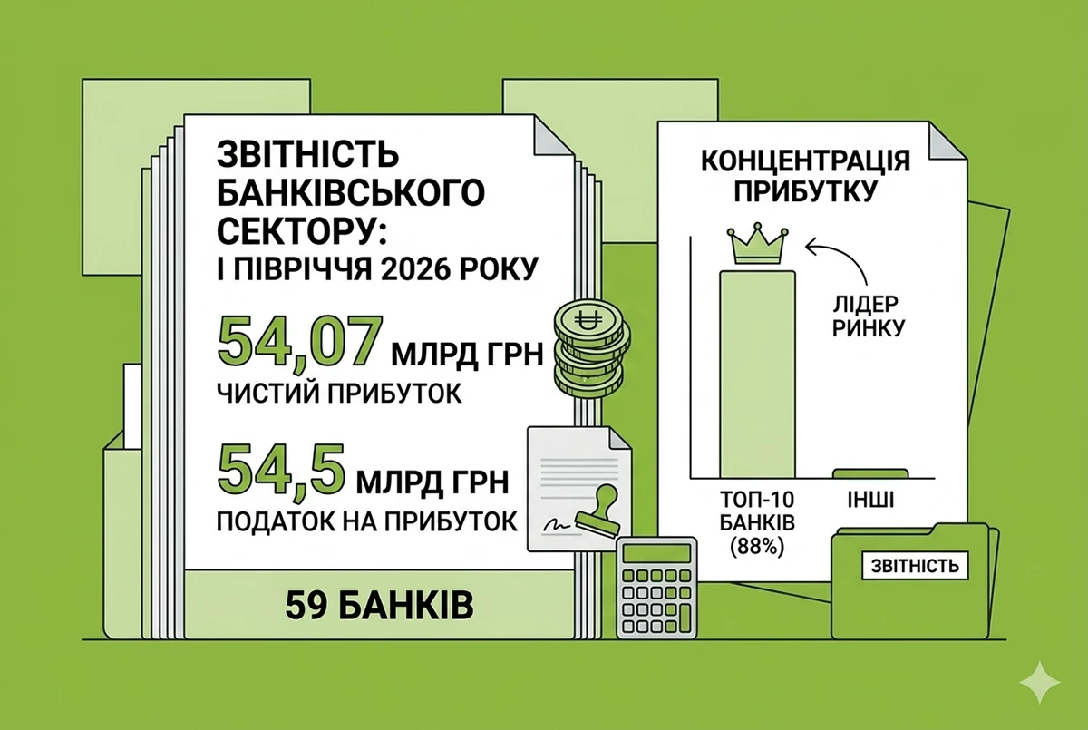 Перелік банків України за І півріччя 2026 рок: найбільше заробив ПриватБанк – 24,56 млрд грн