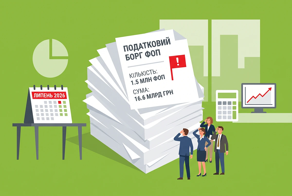 16,6 млрд грн податкового боргу накопичили ФОП: статистика від ДПС
