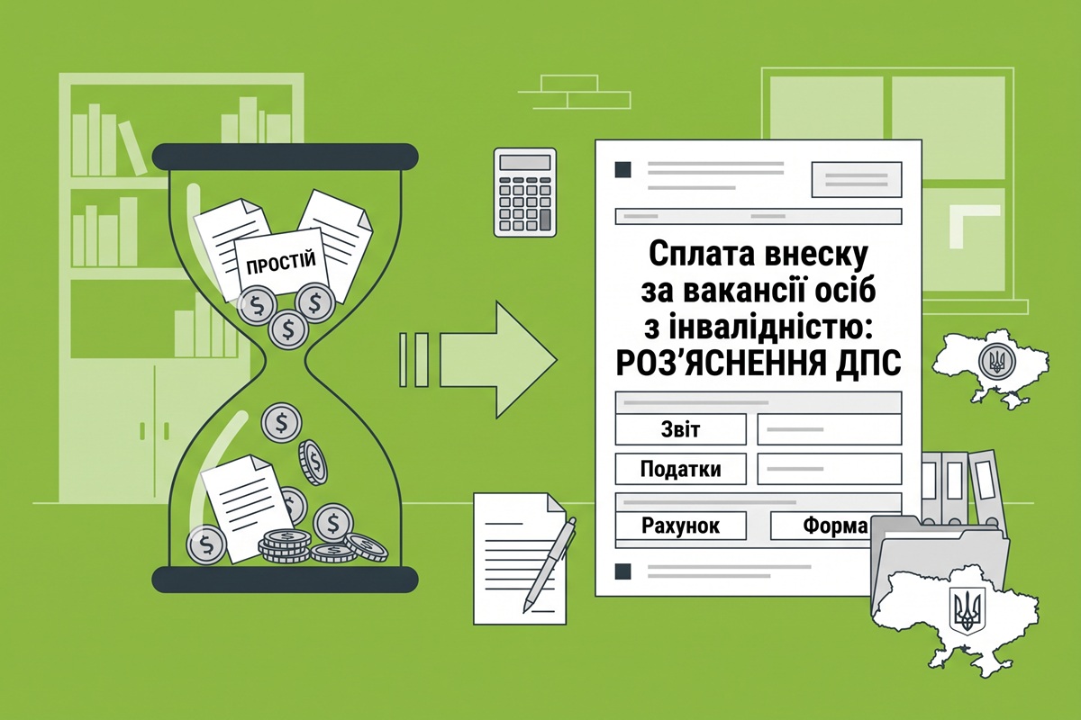 Сплата внеску за вакансії осіб з інвалідністю під час простою: роз'яснення ДПС