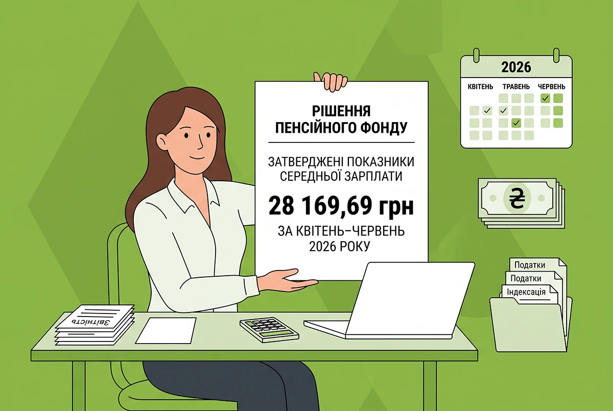Середня зарплата для обчислення пенсії за ІІ квартал 2026 року: затверджено нові показники ПФУ