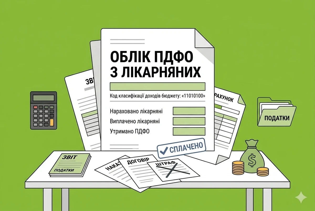 ПДФО з лікарняних – 2026: ДПС роз'яснила, за яким кодом бюджетної класифікації сплачувати податок