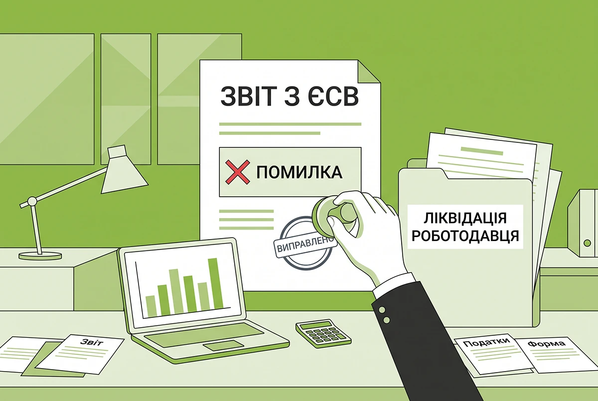Виправлення помилок у звіті з ЄСВ при ліквідації роботодавця: граничні терміни