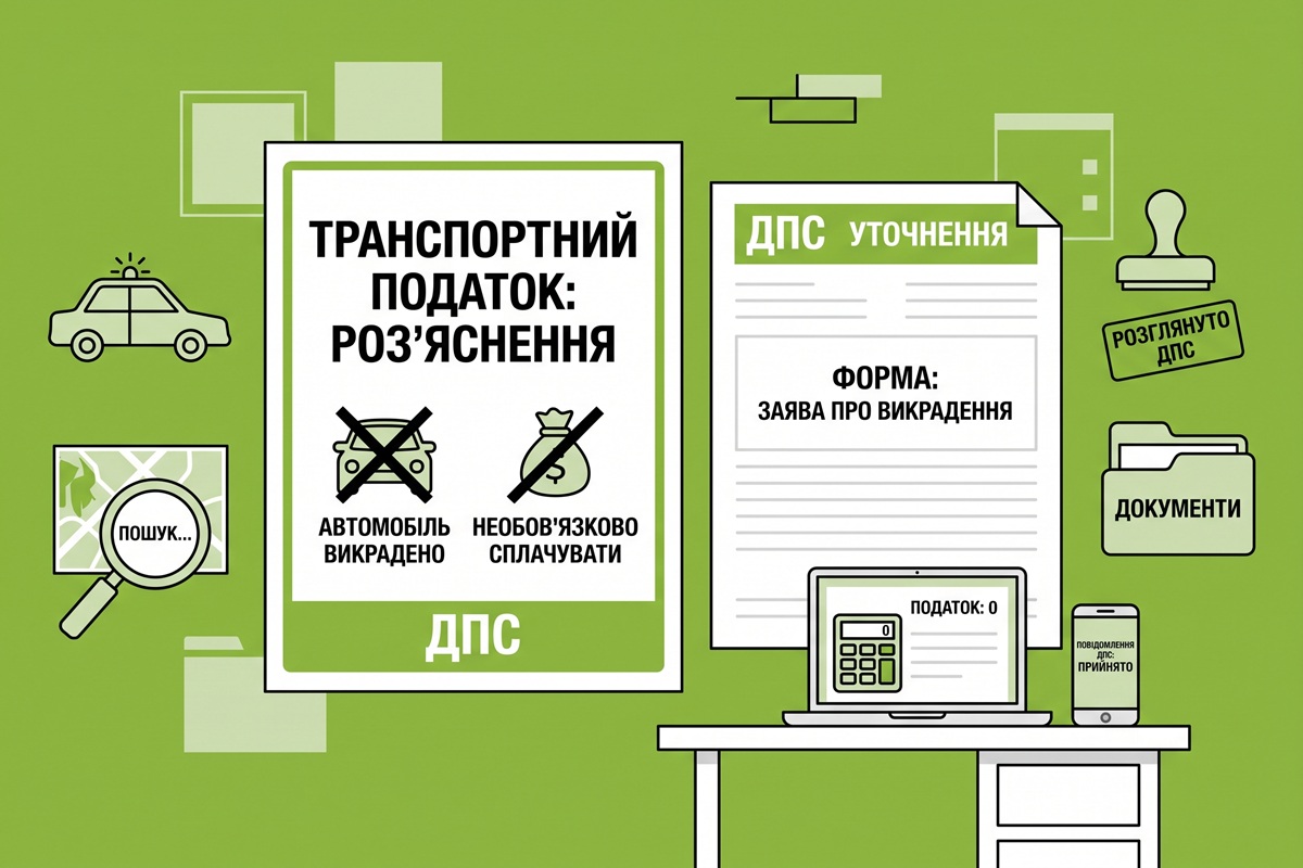 Сплачувати транспортний податок за викрадений автомобіль не потрібно: роз'яснення ДПС