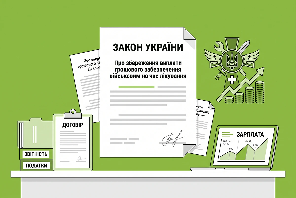 Збереження виплати грошового забезпечення на час лікування військових: Президент підписав Закон