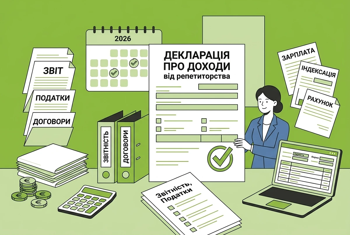 Декларація про доходи від репетиторства: терміни подання та ставки податків у 2027 році