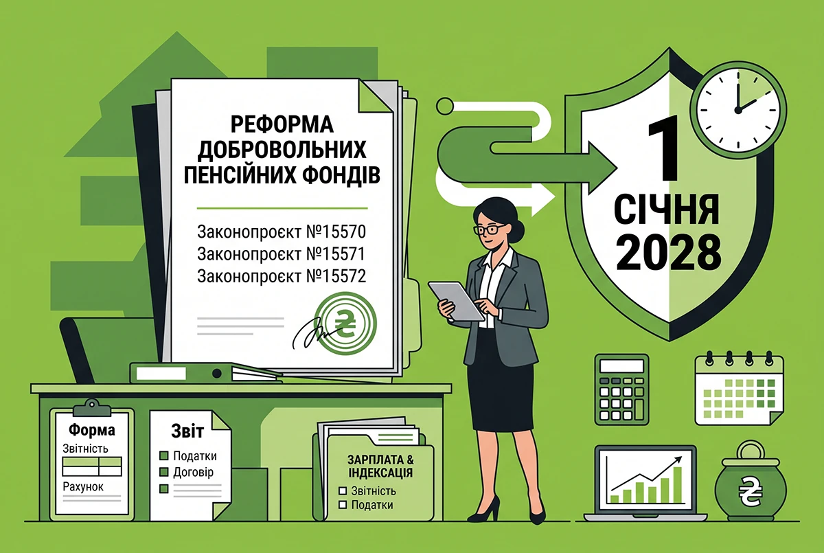 Реформа добровольних пенсійних фондів з 1 січня 2028 року: законопроєкти №15570, №15571 та №15572
