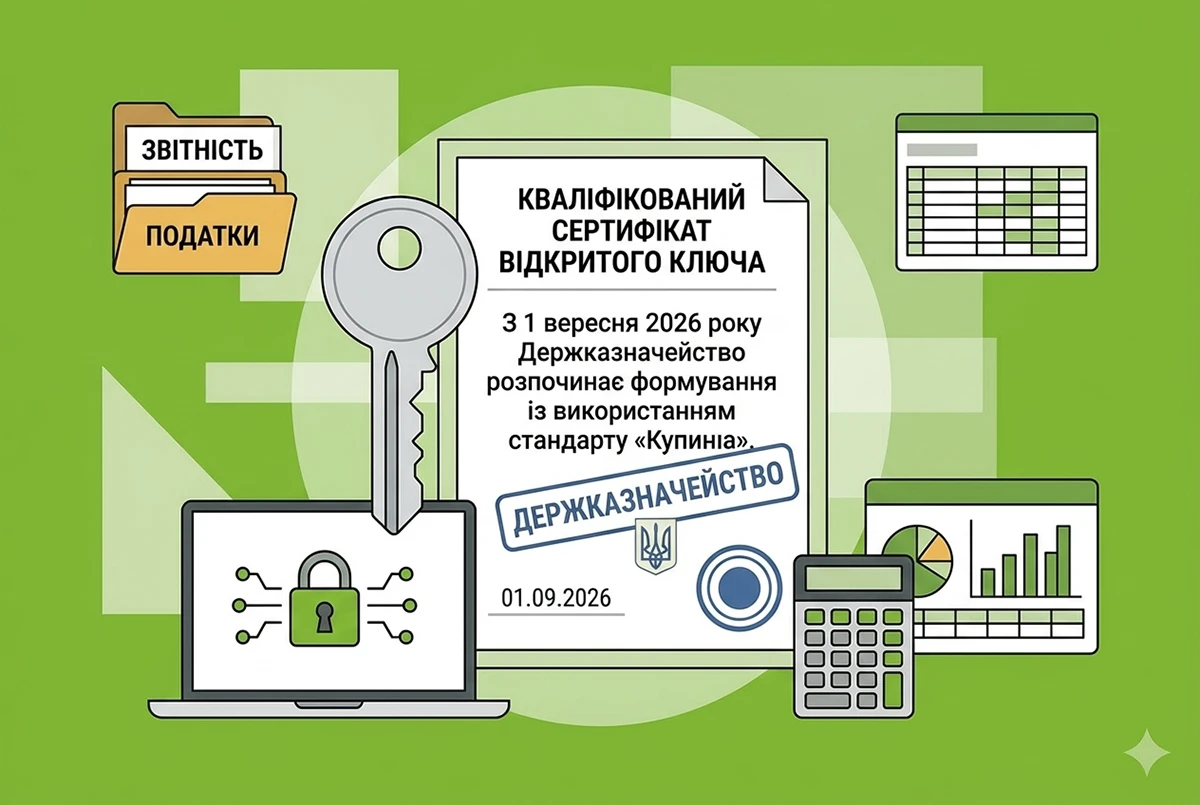 Держказначейство переходить на стандарт «Купина» з 1 вересня 2026 року: статус чинних ЕЦП не зміниться