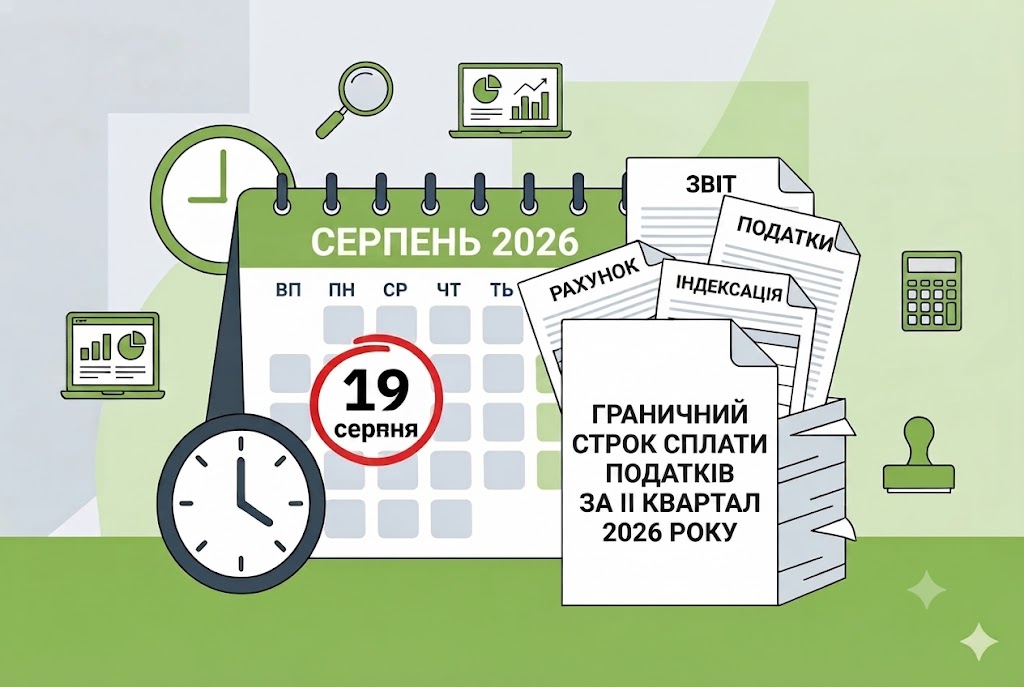 19 серпня – граничний строк сплати податків за ІI квартал 2026 року