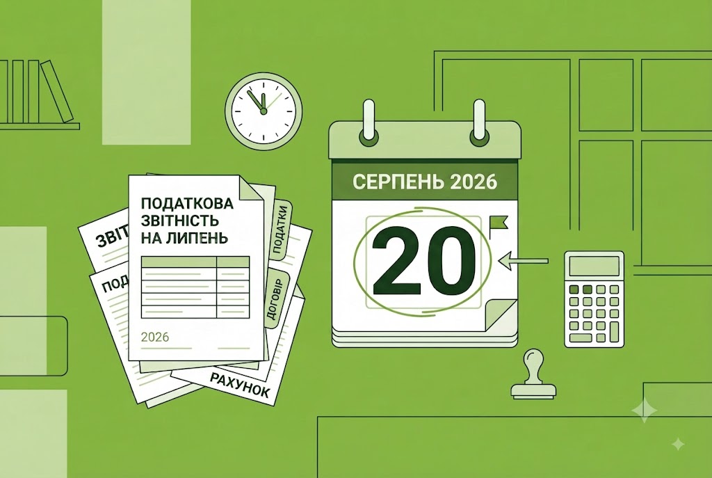 20 серпня – останній день подання податкової звітності за липень 2026 року