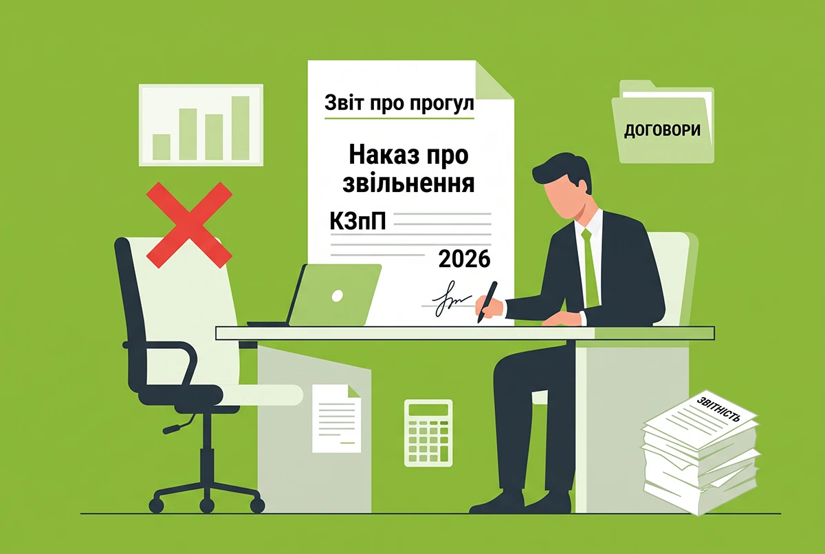 Як у 2026 році звільнити працівника, що не виходить на роботу: правила КЗпП та зразки документів
