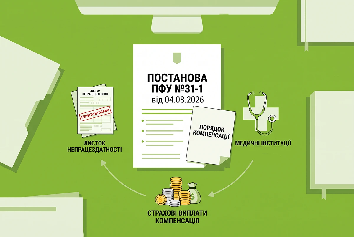 Порядок стягнення необґрунтованих лікарняних-2026: ПФУ затвердив постанову №33-1