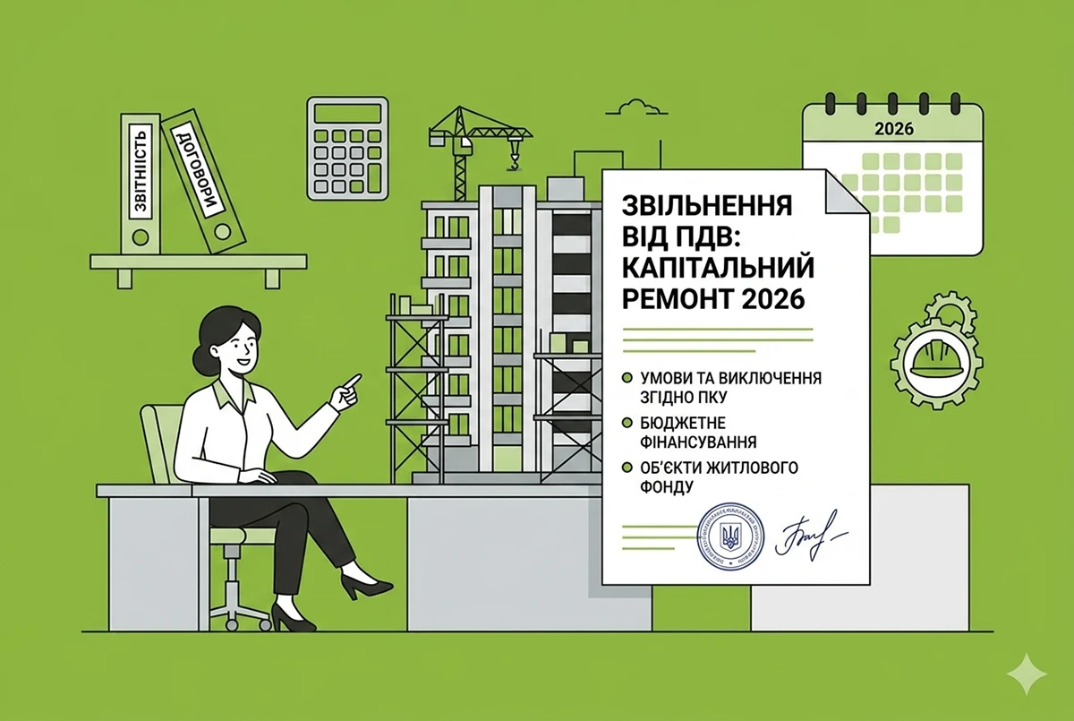 Звільнення капітального ремонту від ПДВ у 2026 році: аналіз роз'яснення ДПС
