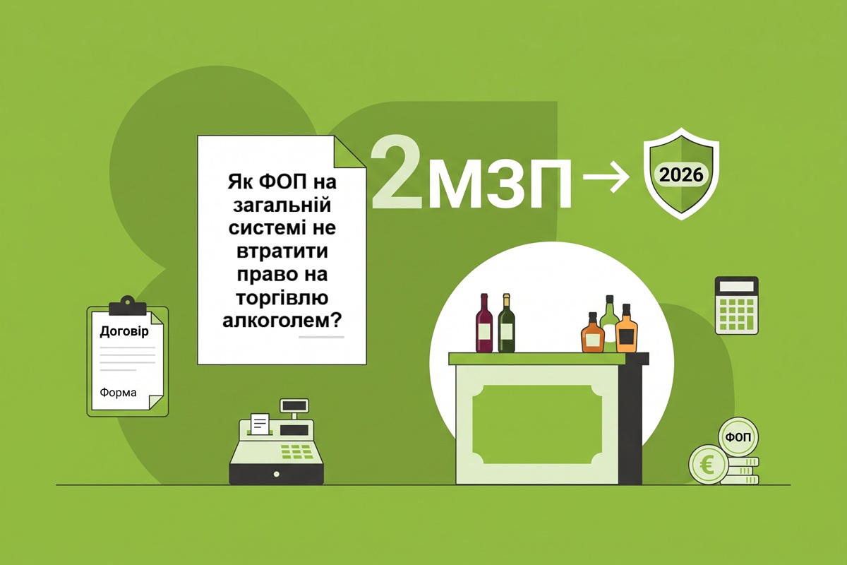 Дохід 2 МЗП для ліцензії в 2026 році: як ФОП на загальній системі не втратити право на торгівлю алкоголем