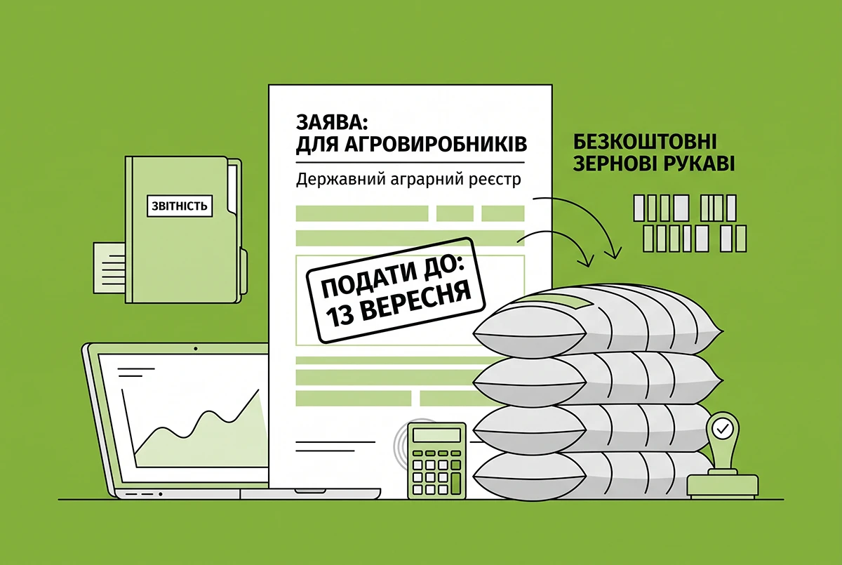 Фермерам прифронтових областей безкоштовно нададуть зернові рукави: заявки приймають до 13 вересня через ДА