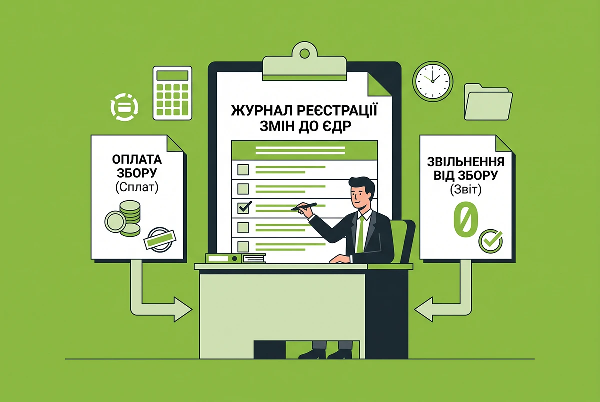 Зміни до ЄДР без адмінзбору: 5 випадків, коли платити не потрібно