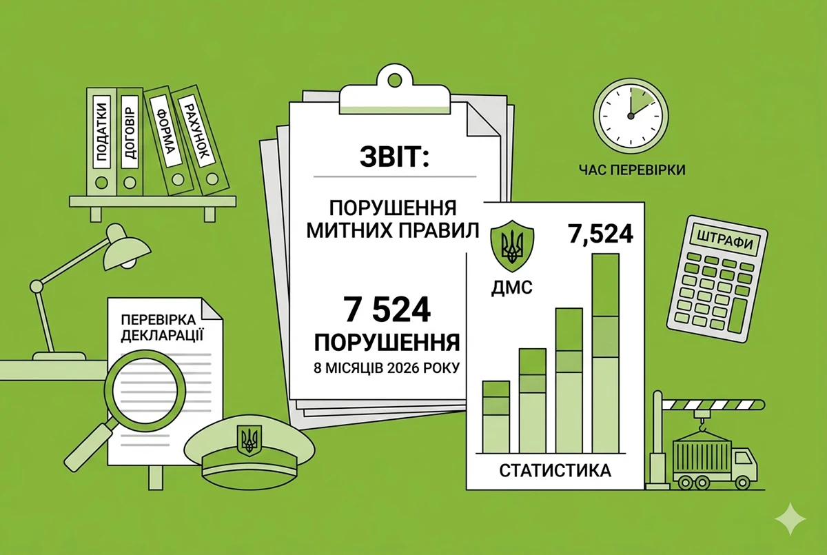 7 524 порушення митних правил зафіксовано за 8 місяців 2026 року: статистика від ДМС