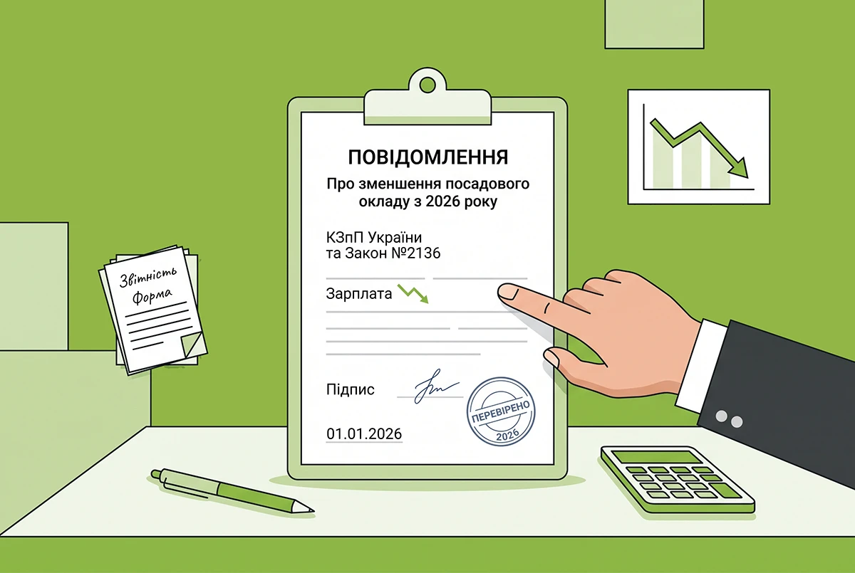 Зменшення зарплати – 2026: алгоритм оформлення та строки попередження працівників згідно КЗпП та Закону №2136