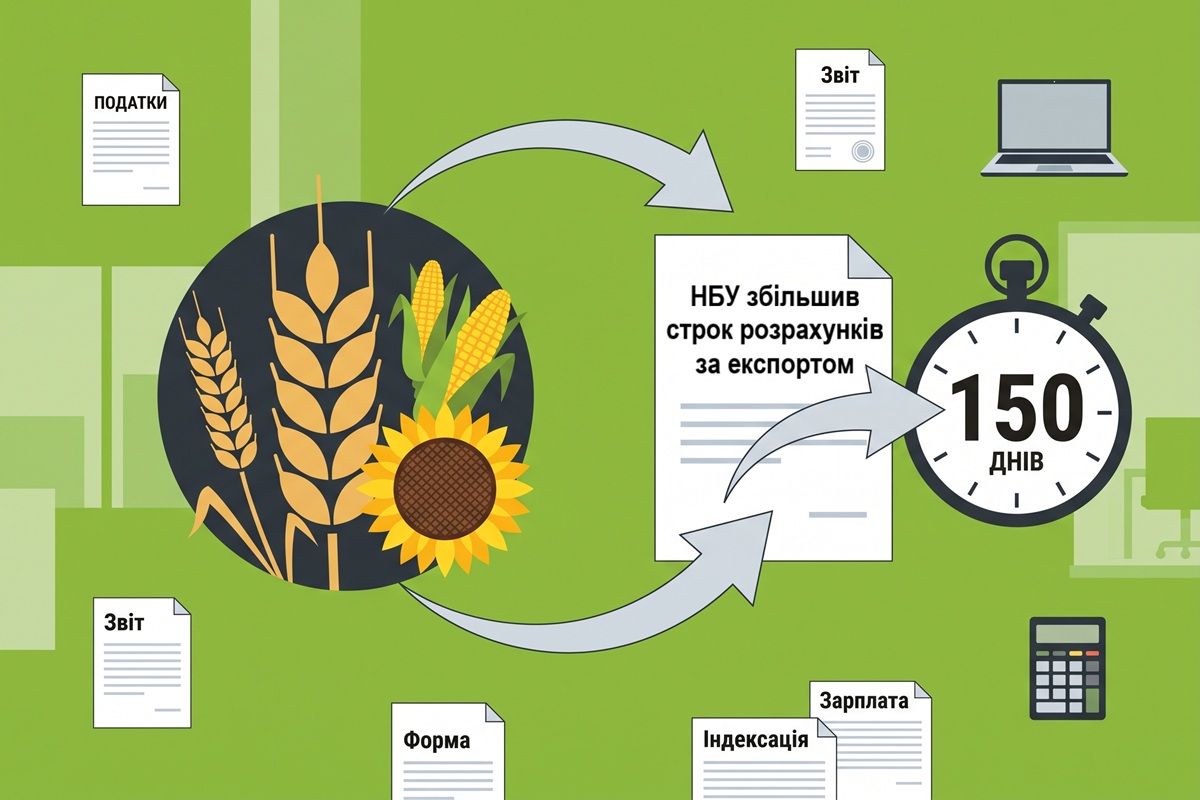 Строк розрахунків за експортом окремої агропродукції з липня 2026 року 150 днів: нагадування від ДПС