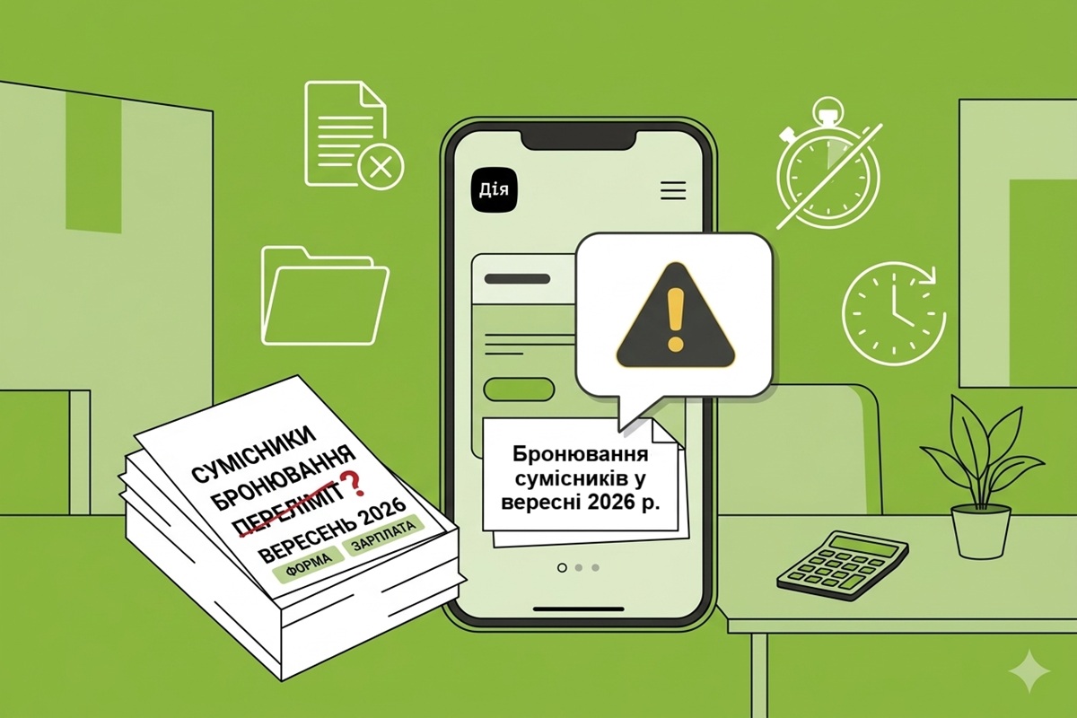 Бронювання сумісників у вересні 2026 р.: у застосунку «Дія» поки немає сервісу щодо переліміту
