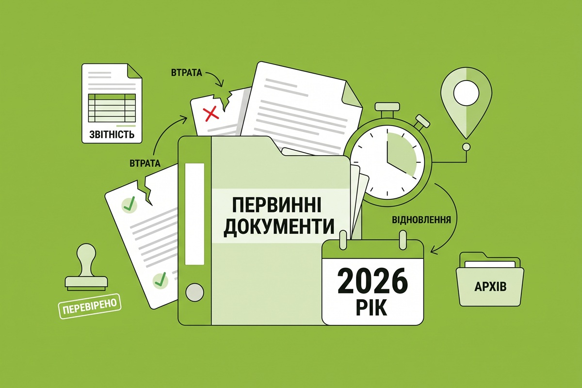 Відновлення первинних документів при їх втраті у 2026 р.: граничний строк залежить від податкової адреси