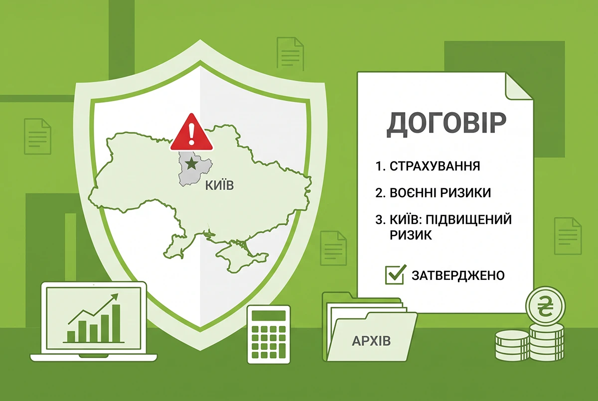 Зміни у страхуванні воєнних ризиків та включення Києва до територій підвищеного ризику: рішення КМУ