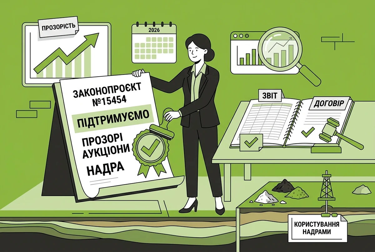 ЄБА підтримує законопроєкт №15454 про прозоріші аукціони на користування надрами