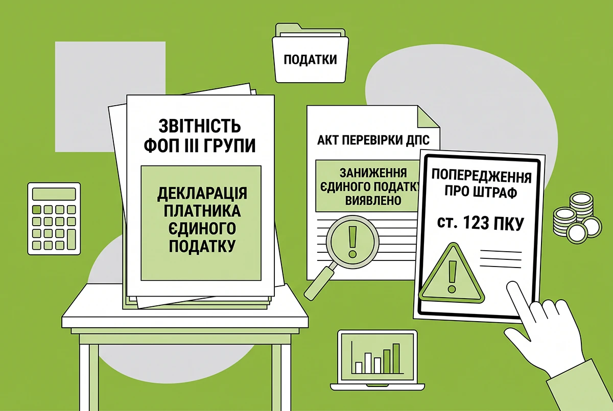 Заниження податкового зобов’язання з єдиного податку: які штрафи загрожують ФОП
