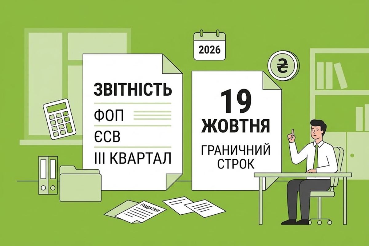 Сплата ЄСВ ФОПами за ІІІ квартал 2026 року: граничний строк – 19 жовтня