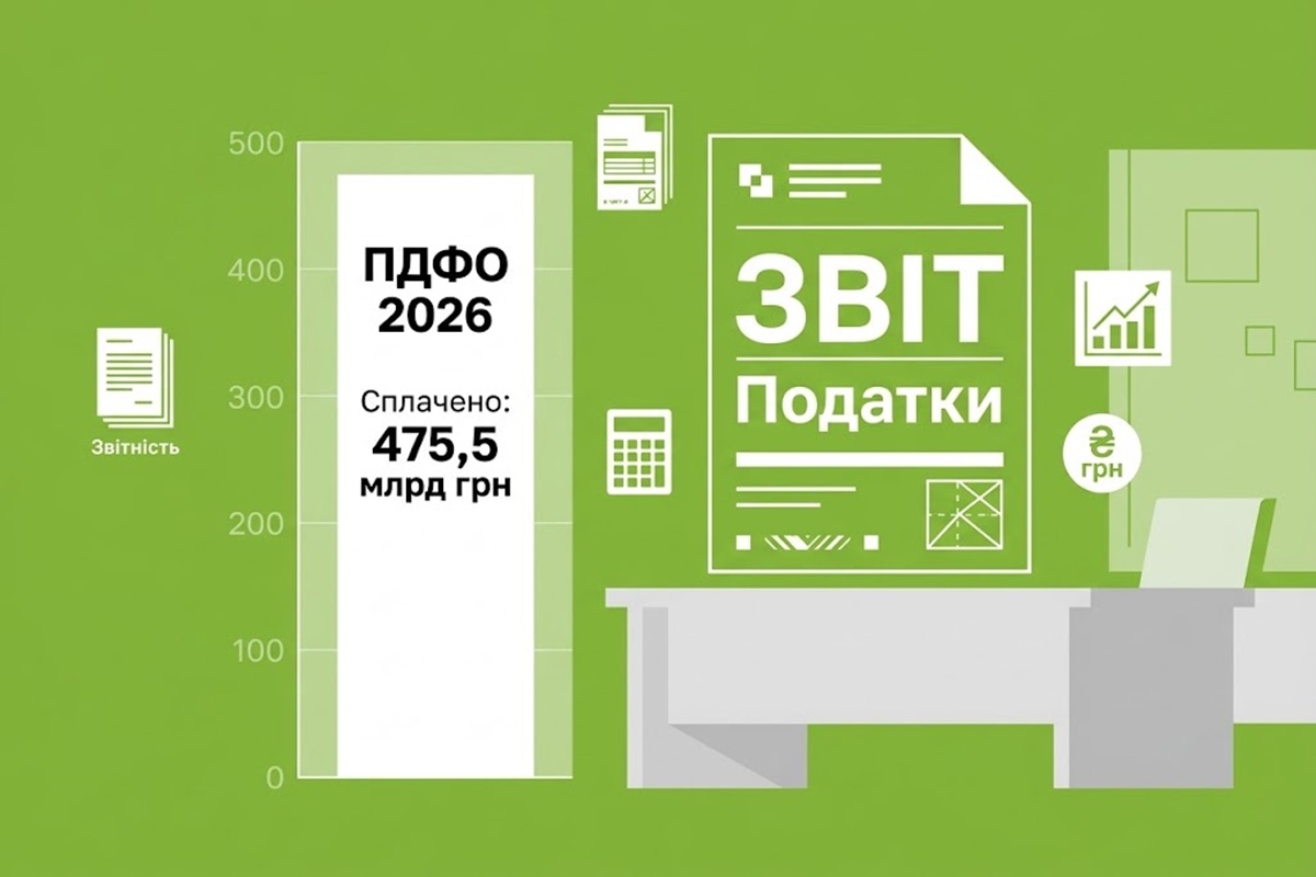 ПДФО у 2026 році: платники сплатили до бюджету 475,5 млрд грн