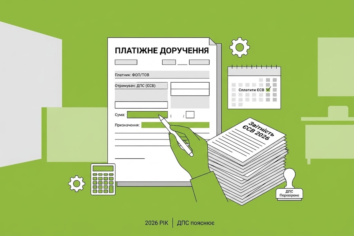 Сплата ЄСВ у 2026 році: ДПС пояснила правила заповнення платіжки