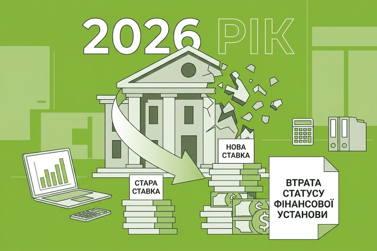 Втрата статусу фінансової установи у 2026 році: як змінюється ставка податку
