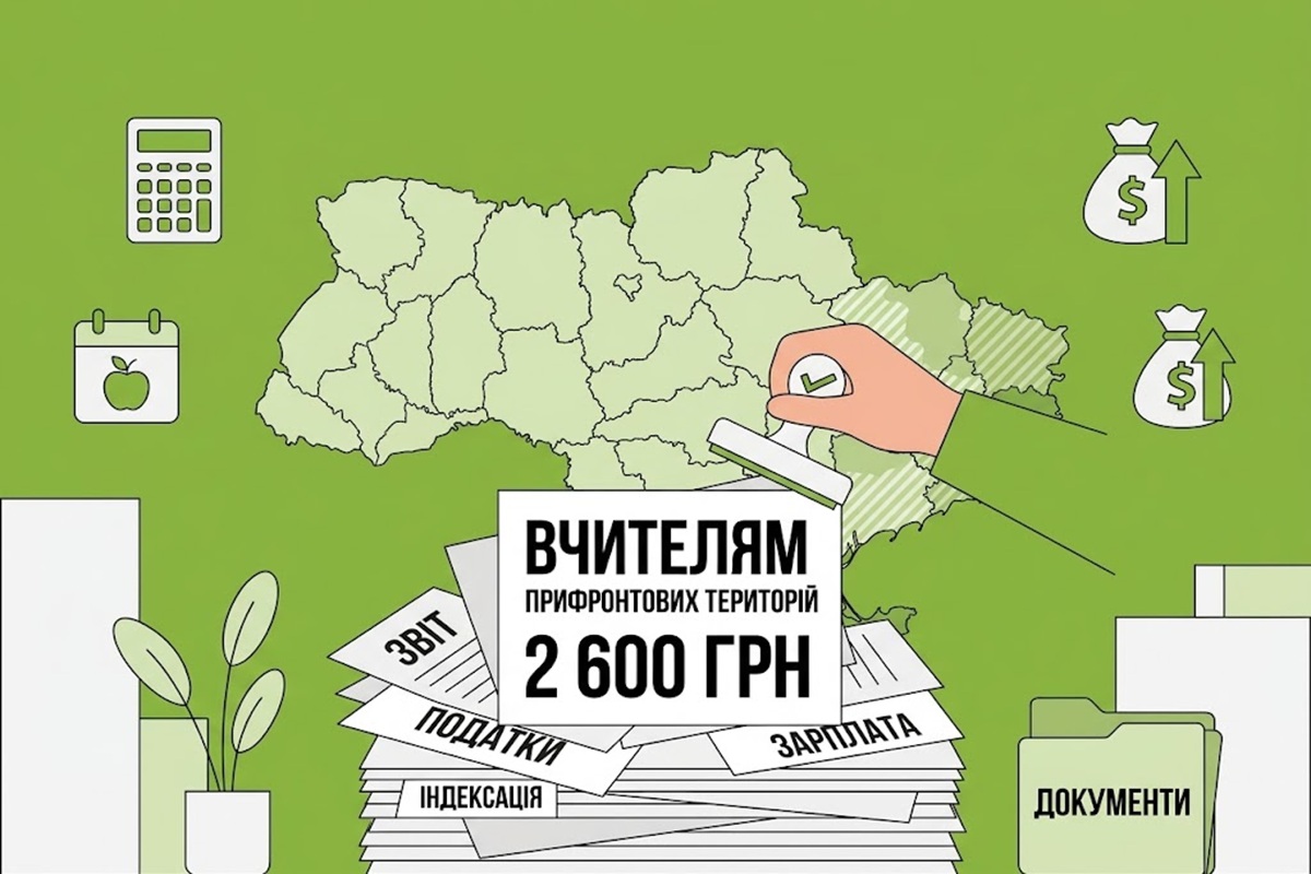 Уряд зберіг доплату 2 600 грн для вчителів на прифронтових територіях