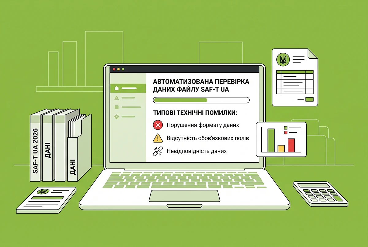 Найпоширеніші технічні помилки під час формування файлу SAF-T UA у 2026 р.: перелік ДПС