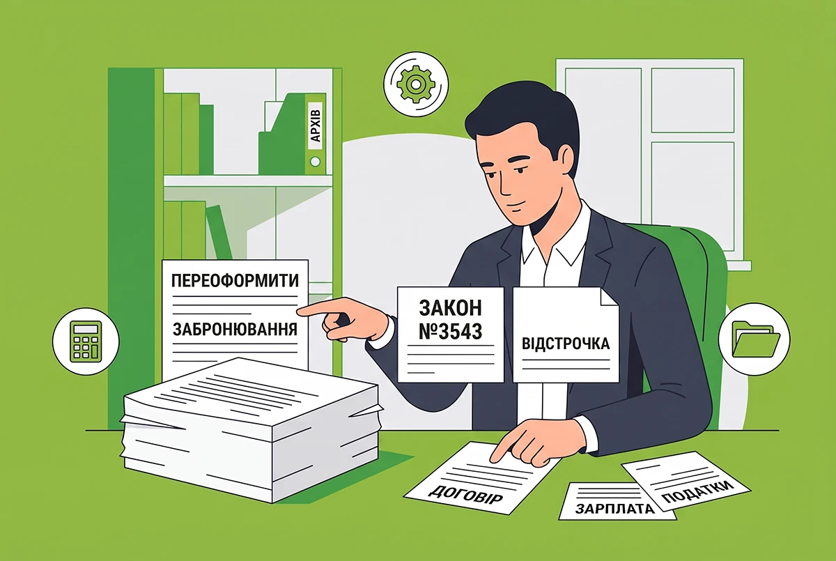 Заброньований працівник може переоформити відстрочку на іншу підставу: відповідь Міноборони щодо Закону №3543