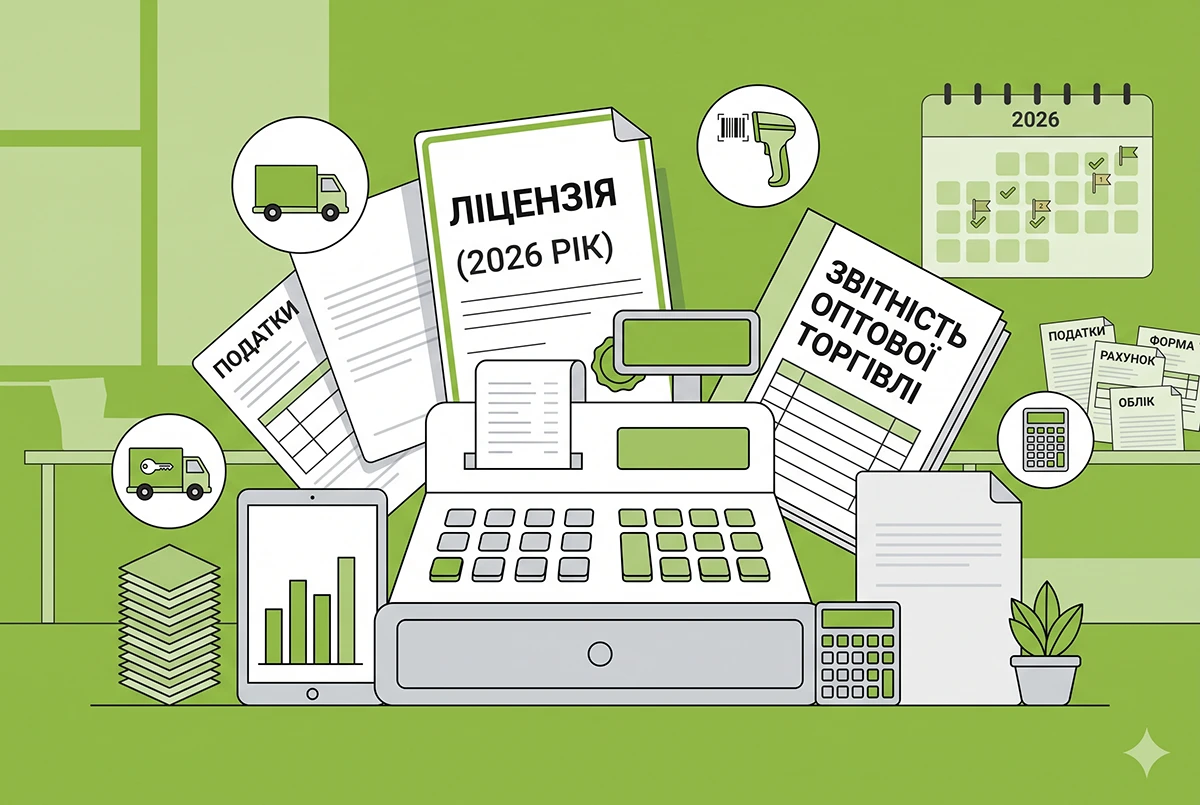 Оптова торгівля у 2026 році: ліцензування за Законом №3817, РРО та облік