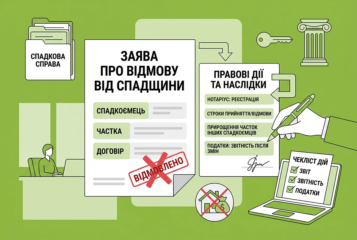 Відмова спадкоємця від прийняття спадщини: деталі від Мінʼюсту для 2026 року