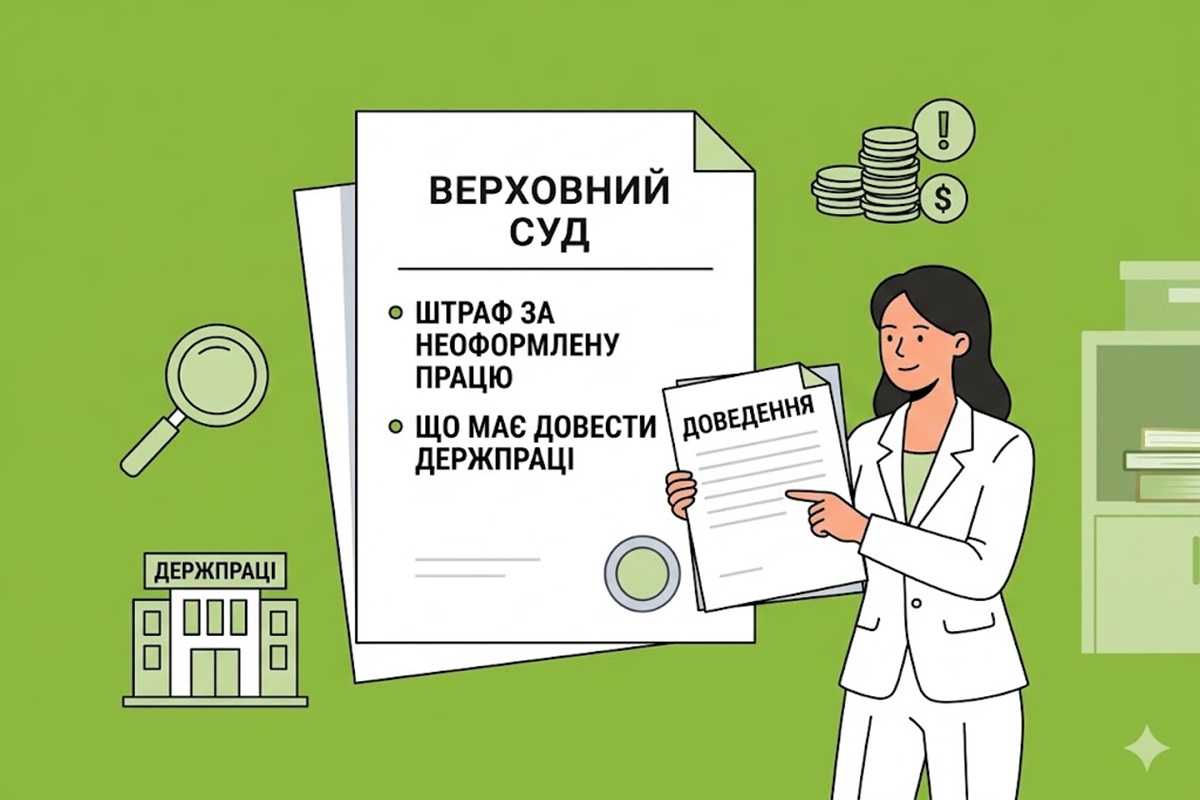 Штраф за неоформлення працівника без доказів фактичної роботи неправомірний: позиція Верховного суду